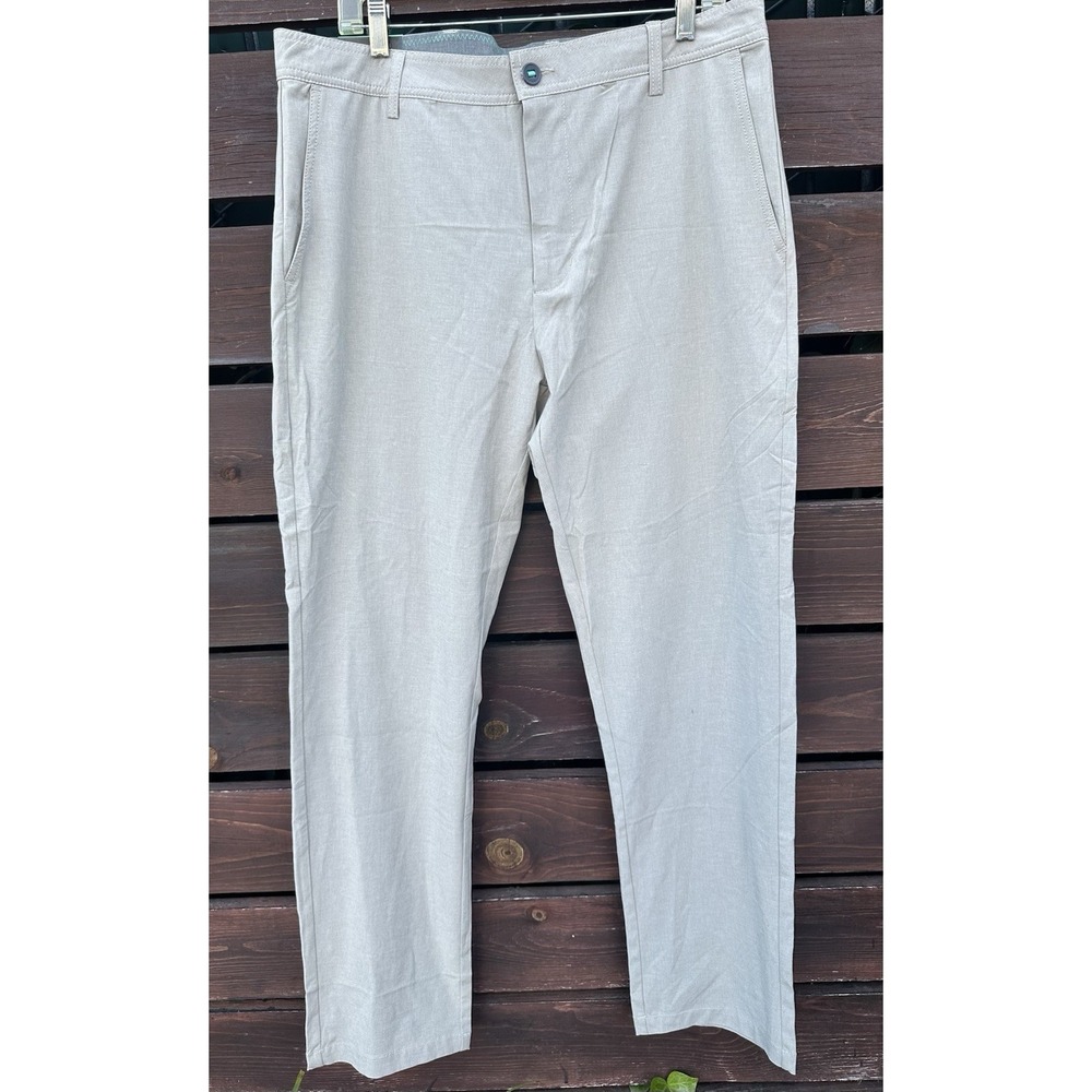Linksoul Pants Mens 36R Khaki Boardwalker Performance Stretch Golf LS662-R New